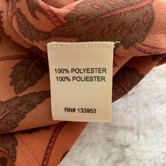 NWT Let It Be Orange Floral Sleeveless Top- Size M - Picture 10 of 11